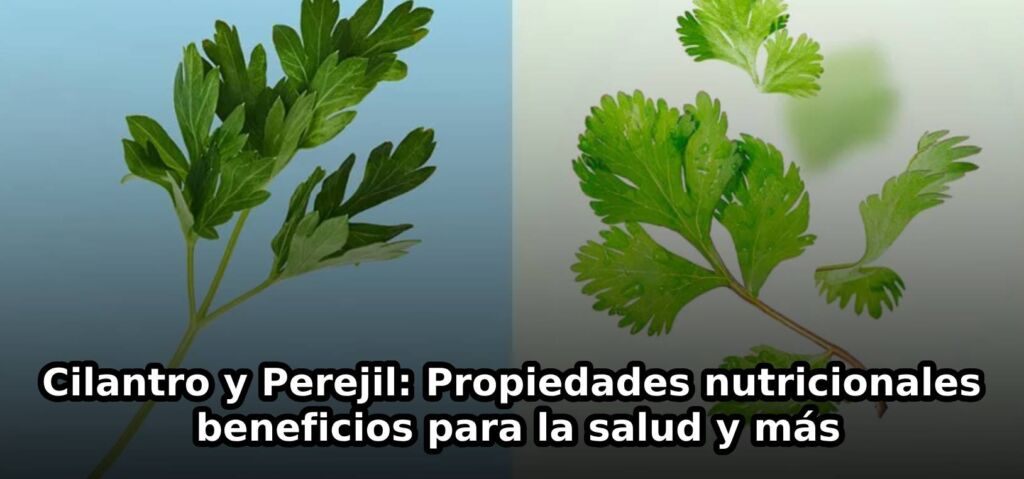 Cilantro y Perejil: Propiedades nutricionales, beneficios para la salud y más