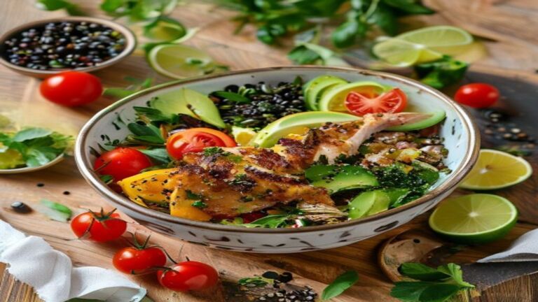 Plan nutricional Jenny Light: bowl saludable con pollo, quinoa, aguacate y verduras frescas listo para servir